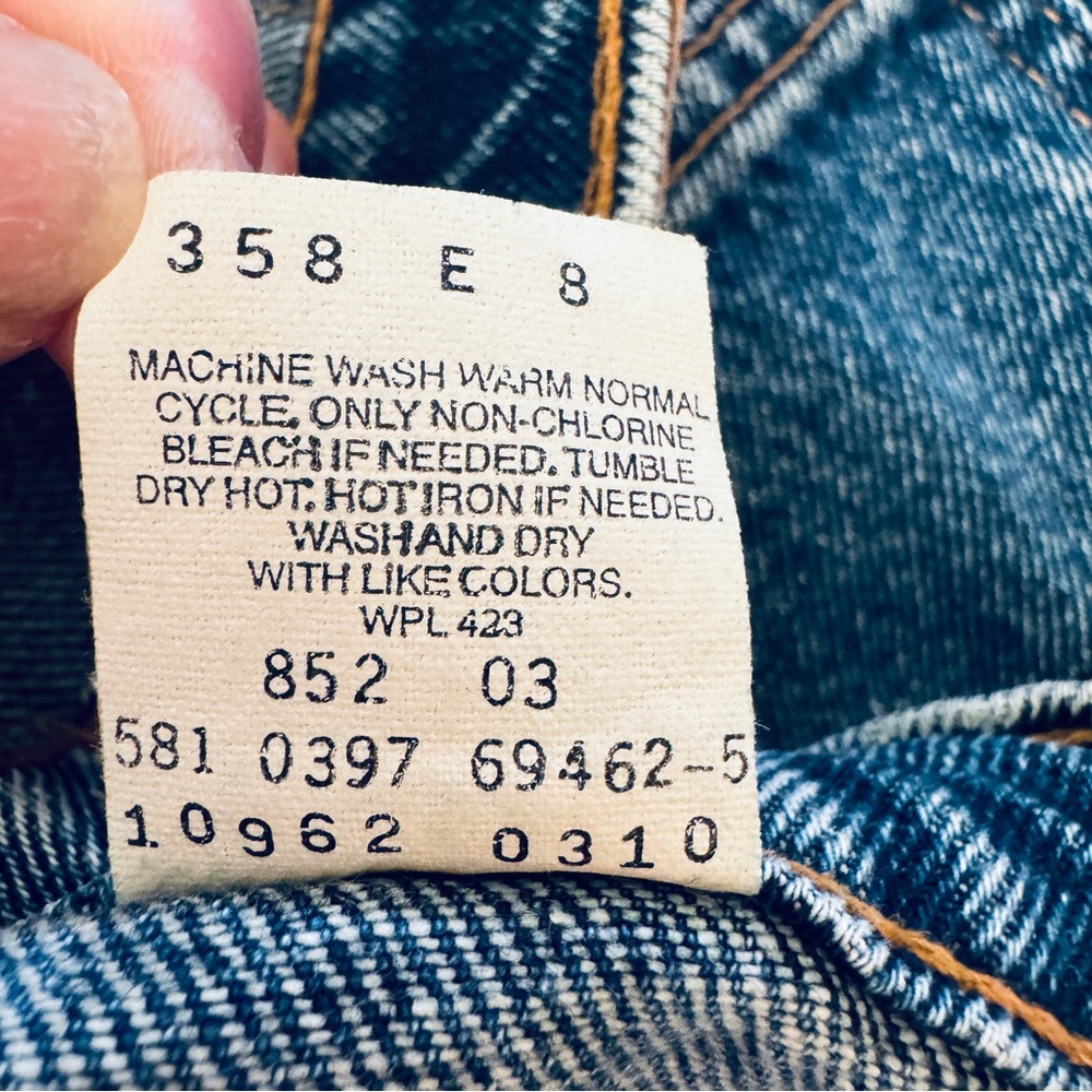 💖 Vintage Levi's 962 Orange Tab High Waist Jeans, Size 13 Jr. S - Picture 7 of 16